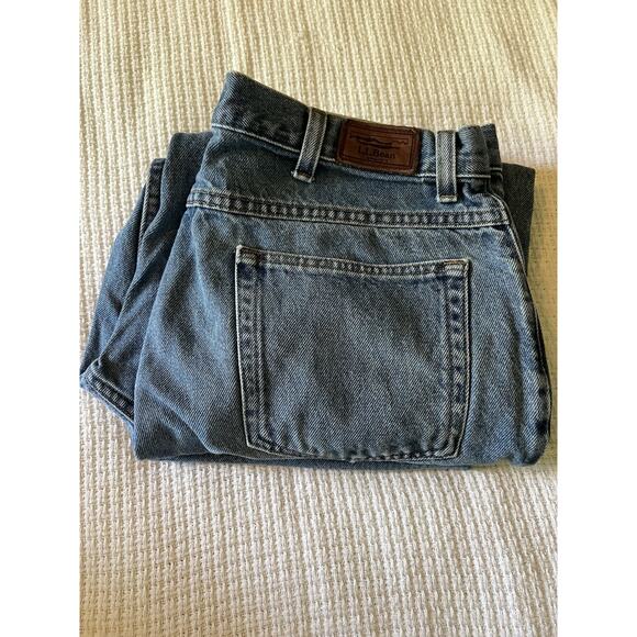 LL Bean Jeans Men’s 35x29 Relaxed Fit 100% Cotton Denim Blue - Picture 2 of 7